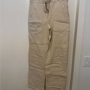 Wilfred Tan Cargo Pants Straight Leg Cotton